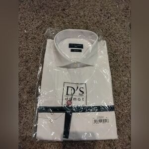 D'S Damat Classic White Dress Shirt for Men